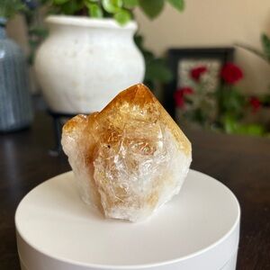 Heat Treated Amethyst Top Polished Crystal Point Imperfect Tip “Citrine”
